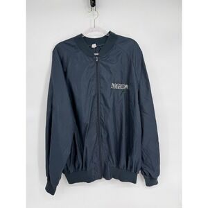 NGC Vintage Bomber Jacket Dark Blue Full Zip Lightweight XL Mens USA Made